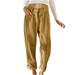 Elainilye Fashion Plus Size Pants Women Trousers Full Pants Casual Straight Leg Suit Pants Womens Work Pants Brown