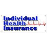 Individual Health Insurance Banner Sign - Coverage Low Cost Self Employed