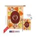 30041 Autumn O Monogram 2-Sided Vertical Impression House Flag