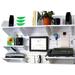 Office Wall Mount Desk Storage & Organization Kit White - 48 x 32 x 12 in.