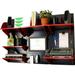 Office Wall Mount Desk Storage & Organization Kit Black & Red - 48 x 32 x 12 in.