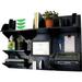 Office Wall Mount Desk Storage & Organization Kit Black - 48 x 32 x 12 in.