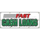 48 x 120 in. Fast Cash Loans Banner Sign - Pawn Shop Loan Signs Payday Check