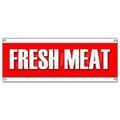 Fresh Meat Banner Sign - Butcher Steak Beef Chicken Pork Ground