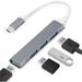 JINGYANG Type C to USB 3.0 Hub USB C to USB Adapter Hub with USB 3.0 2.0 Ports Aluminum Thunderbolt 3 to USB 3.0 Hub Adapter for New MacBook Pro/Air iPad Pro and other Laptop with TypeC Port Space