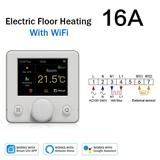 RAINB For Tuya Smart Wifi Thermostat Controller Electric Floor Heating Water Boiler(16A Electric Heatingï¼ˆWhiteï¼‰)