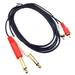 Qisuw RCA to 1/4 Adapter RCA Male to 1/4 6.35mm Adapter Cable 2 6.35mm 1/4 inch TRS Stereo Jack to 2 RCA Male Audio Line