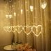 Big Sale TOFOTL Practical Gifts LED Heart-shaped Hanging Curtain Lights String Net Xmas Home Party Home Decor G