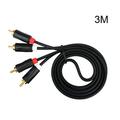 Qisuw RCA Stereo Cable 2RCA Male to 2RCA Male Stereo Audio Cable for Home Theater HDTV