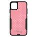 DistinctInk Case for iPhone 14 PLUS (6.7 Screen) - OtterBox Commuter Custom Black Case - Pink & Gold Polka Dot Pattern