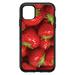 DistinctInk Case for iPhone 11 PRO (6.1 Screen) - OtterBox Symmetry Custom Black Case - Bright Red Strawberries