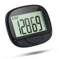 Multi-functional Step Counter 3D Pedometer with Clip for Fitness Tracker for Tracking Steps / Walking Distance / Calories Portable Fitness Monitor with Clock Function