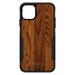 DistinctInk Case for iPhone 13 PRO (6.1 Screen) - OtterBox Commuter Custom Black Case - Dark Wood Floor Print - Printed Wood Grain Image