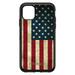 DistinctInk Case for iPhone 11 PRO (6.1 Screen) - OtterBox Symmetry Custom Black Case - Red White Blue United States Flag Old - Show Your Love of the United States of America