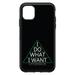 DistinctInk Case for iPhone 13 (6.1 Screen) - OtterBox Symmetry Custom Black Case - I Do What I Want