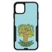 DistinctInk Case for iPhone 14 (6.1 Screen) - OtterBox Commuter Custom Black Case - Fruit of the Spirith - Tree - Yellow Teal