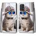 For Samsung A53 Case 5G Magnetic PU Leather Phone Case With Hand Rope Strap Cute Pattern Painted Flip Card Wallet Slots Case Kickstand Phone Skin For Samsung Galaxy A53 5G Hat&Cat