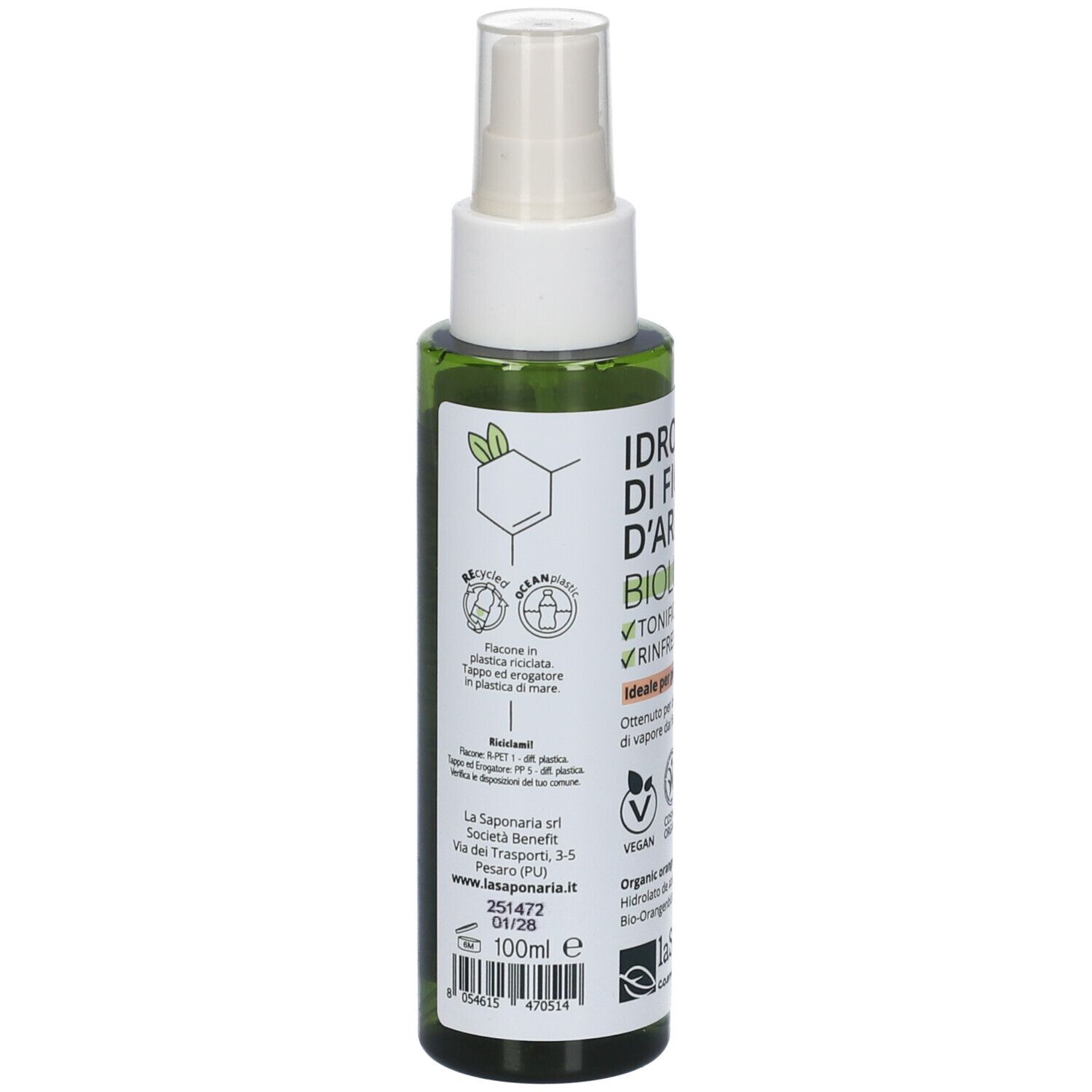 La Saponaria Idrolato di Fiori D´Arancio BIO 100 ml Flacone Spray