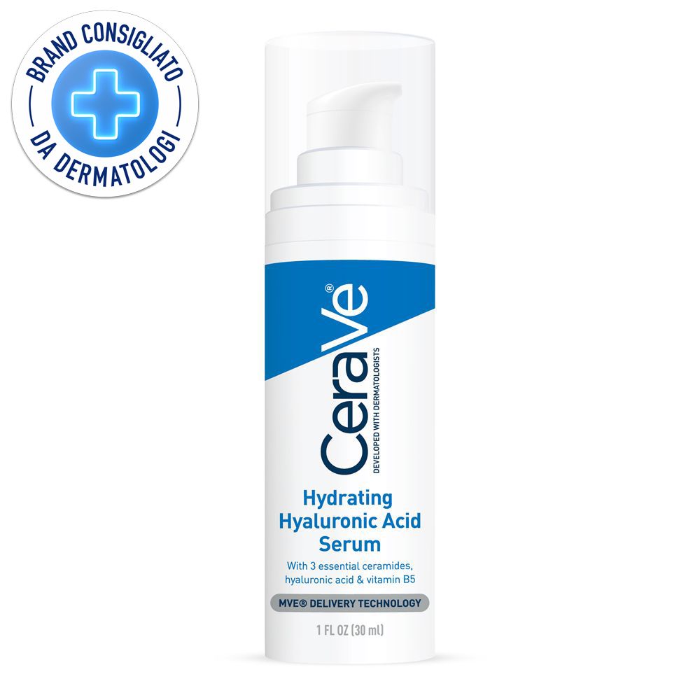 CeraVe Siero Idratante Viso con Acido Ialuronico, Gel in Crema 3 Ceram