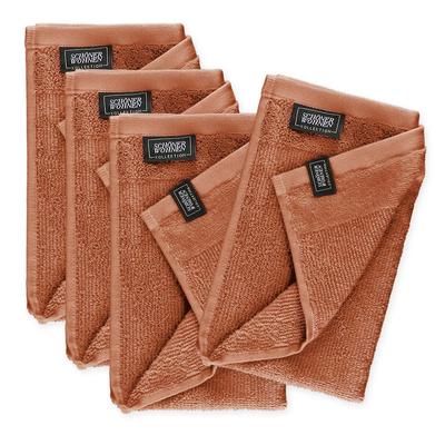 Schöner Wohnen Kollektion - 4er Set Gästehandtuch aus 100 % Baumwolle SENSE Handtücher Dunkelrot