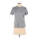 Nike Active T-Shirt: Gray Print Activewear - Women's Size Small