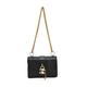 CHLOe Black grained calfskin Aby chain crossbody bag with logo padlock flap closure, BlackThis item has been used and may have some minor flaws. Before purchasing, please refer to the images for the exact condition of the item.