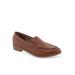 Wide Width Women's East Side 2 Casual Flat by Aerosoles in Dark Tan Leather (Size 6 W)