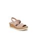 Wide Width Women's Remix Sandal by BZees in Brown Fabric (Size 8 1/2 W)