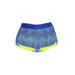 Danskin Now Athletic Shorts: Blue Color Block Activewear - Women's Size Large