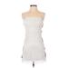 SEEK The Label Casual Dress - A-Line Square Sleeveless: White Print Dresses - Women's Size Medium