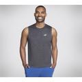 Skechers Men's GO DRI Charge Muscle Tank Top | Size Medium | Black/Charcoal | Polyester