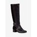 Wide Width Women's Max Medium Calf Boot by Ros Hommerson in Black Leather Suede (Size 7 W)