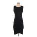 Leith Casual Dress - Bodycon Scoop Neck Sleeveless: Black Print Dresses - Women's Size Small