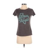 Rock & Roll Cowgirl Short Sleeve T-Shirt: Gray Tops - Women's Size Small