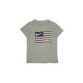 Nike Short Sleeve T-Shirt: Gray Chevron Tops - Size 6 Month