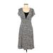 Apt. 9 Casual Dress - Wrap: Gray Print Dresses - Women's Size Medium