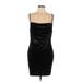 Topshop Casual Dress - Sheath Plunge Sleeveless: Black Print Dresses - Women's Size 10