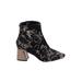 Nanette Lepore Ankle Boots: Black Floral Shoes - Women's Size 6 - Closed Toe