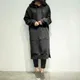 Robe à capuche longue fendue pour femme pull décontracté sweat-shirt monochrome grande taille