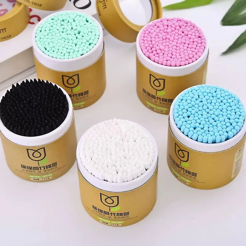 Coton-tiges doux en bambou, 200 pièces, bâtonnets en bois, livres d