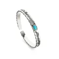 Bracelets de style indien pour hommes et femmes plaqué argent turquoise sculpté bracelets de