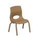 Children's Factory 8" Classroom Chair Plastic/Metal in Brown | 18.5 H x 12 W x 11.5 D in | Wayfair AB8008NT