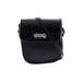 Brighton Leather Crossbody Bag: Pebbled Black Print Bags