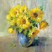 Rosalind Wheeler Sunflower Still Life II Paper in White | 20" H x 20" W | Wayfair D2486FDE781842F9AF55BC8E5C9A8CE4