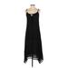 Gibson Latimer Casual Dress - A-Line Scoop Neck Sleeveless: Black Print Dresses - Women's Size X-Small