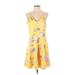 Ann Taylor LOFT Outlet Casual Dress: Yellow Floral Dresses - Women's Size 2