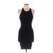 BCBGeneration Casual Dress - Party Crew Neck Sleeveless: Black Print Dresses - Women's Size Medium