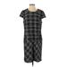 Karl Lagerfeld Paris Casual Dress: Black Plaid Dresses - Women's Size X-Small