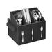 Ebern Designs Ethbinium Wood Rectangle Flatware Caddy Wood in Black/Brown | 11.75 H x 8.5 W x 7 D in | Wayfair 3758A86E213D40F09A584BA65CC02458