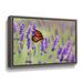 Ebern Designs English Lavender & Butterfly by Julie Peterson - Print on Canvas in White | 36 H x 48 W x 2 D in | Wayfair